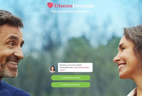 disons dmain|Disons Demain : Le site de rencontre pour les plus de。